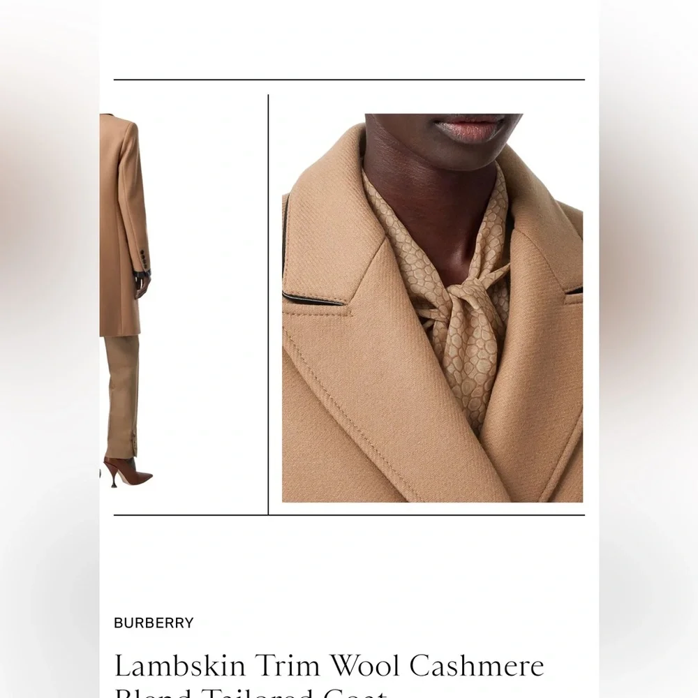 Burberry Camel Wool Cashmere Trench Coat USA 4 - Picture 3 of 16